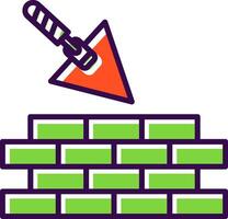 Brickwork filled Design Icon vector