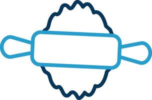 Tortilla Pin Line Blue Two Color Icon vector