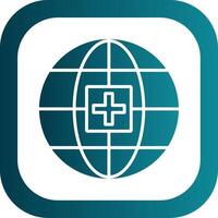 Global Medical Service Glyph Gradient Corner Icon vector