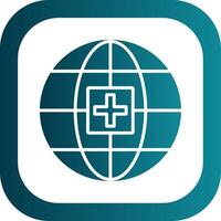 Global Medical Service Glyph Gradient Corner Icon vector