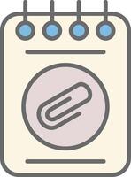 Notes Line Filled Light Icon vector