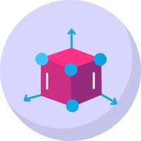 3d Modeling Flat Bubble Icon vector