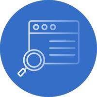 Web Page Flat Bubble Icon vector