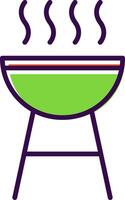 Barbecue filled Design Icon vector