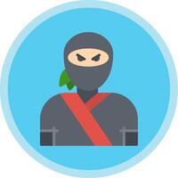 Ninja Flat Multi Circle Icon vector