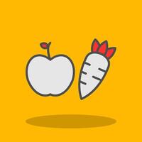 Healthy Eating Filled Shadow Icon vector