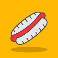 Hot Dog Filled Shadow Icon vector