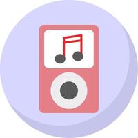 Music Player Flat Bubble Icon vector