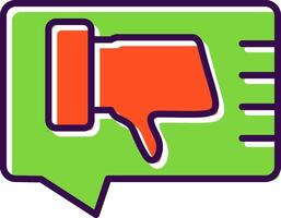 Dislike filled Design Icon vector