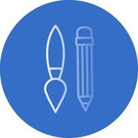 Writing Tool Flat Bubble Icon vector