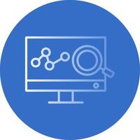 Data Analysis Flat Bubble Icon vector