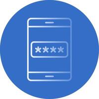 Password Flat Bubble Icon vector