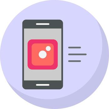 móvil aplicación plano burbuja icono vector