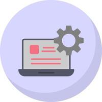 Data Management Flat Bubble Icon vector