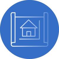 Blueprint Flat Bubble Icon vector