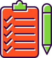 Checklist filled Design Icon vector