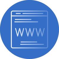 Web Page Flat Bubble Icon vector