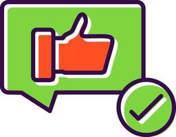Feedback filled Design Icon vector