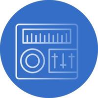 Sound Mixer Flat Bubble Icon vector