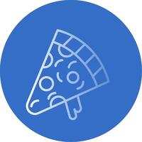 Pizza Slice Flat Bubble Icon vector