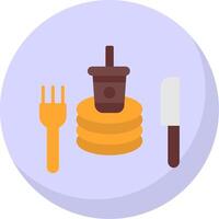 Tableware Flat Bubble Icon vector