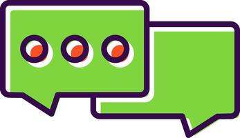 Speech Bubble filled Design Icon vector