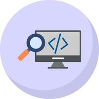 Web Development Flat Bubble Icon vector