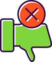 Dislike filled Design Icon vector