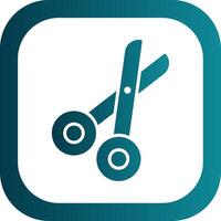 Bandage Scissors Glyph Gradient Corner Icon vector