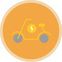 Scooter Flat Multi Circle Icon vector