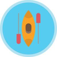 Canoe Flat Multi Circle Icon vector