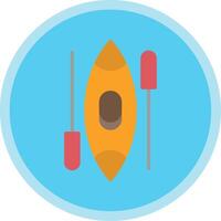 Canoe Flat Multi Circle Icon vector