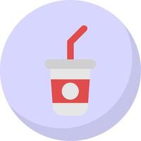 Soft Drink Flat Bubble Icon vector