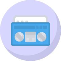 boombox plano burbuja icono vector