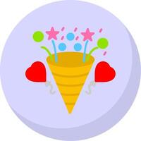 Confetti Flat Bubble Icon vector