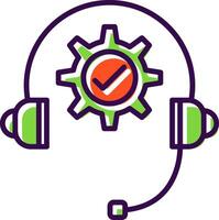 Technical Support filled Design Icon vector