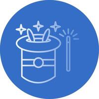 Magic Hat Flat Bubble Icon vector