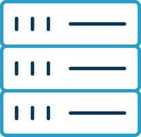 Database Line Blue Two Color Icon vector