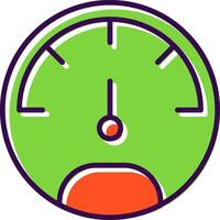 Speedo Meter filled Design Icon vector