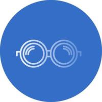 Glasses Flat Bubble Icon vector