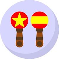 Maracas Flat Bubble Icon vector