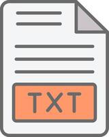 Text File Line Filled Light Icon vector