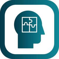 Psychiatry Glyph Gradient Corner Icon vector