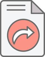 Send File Line Filled Light Icon vector