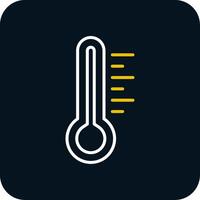 Thermometer Line Yellow White Icon vector