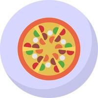 Pizza plano burbuja icono vector