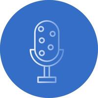 Microphone Flat Bubble Icon vector