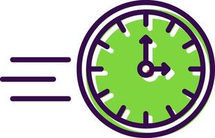 On Time filled Design Icon vector