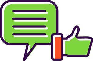 Feed Back filled Design Icon vector