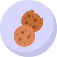 Cookie Flat Bubble Icon vector